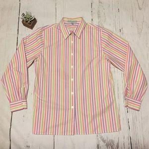 Foxcraft Button Down Striped Shirt Wrinkle Free 8